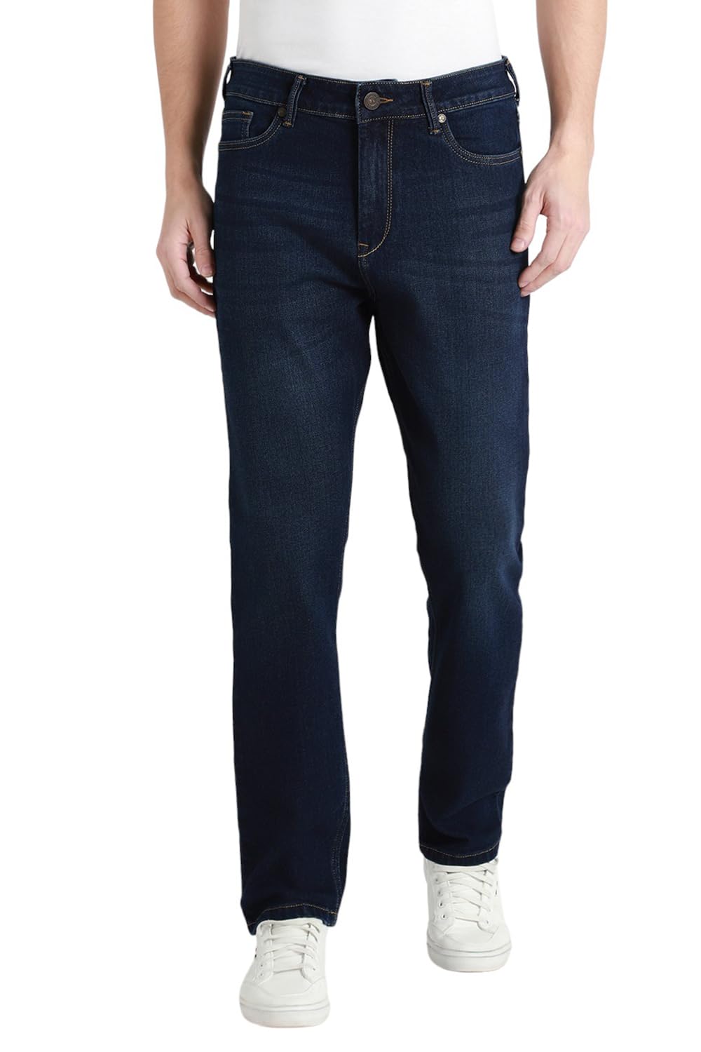 Dennis Lingo Mens | Mid Blue| Washed | Mid Rise | Straight | Jeans