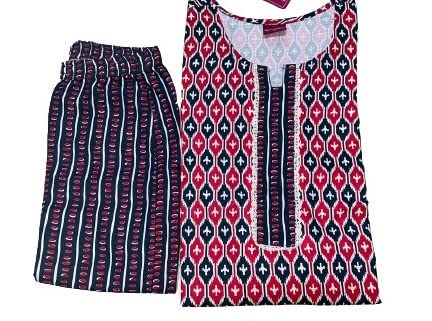 GoSriKi Womens Cotton Blend Traditional Straight Solid Kurta and Pant (Dona-All Designs-GS)