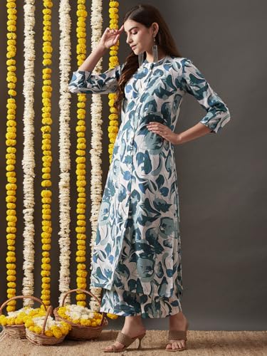 ANNI DESIGNER Rayon Blend Women Kurta & Palazzo