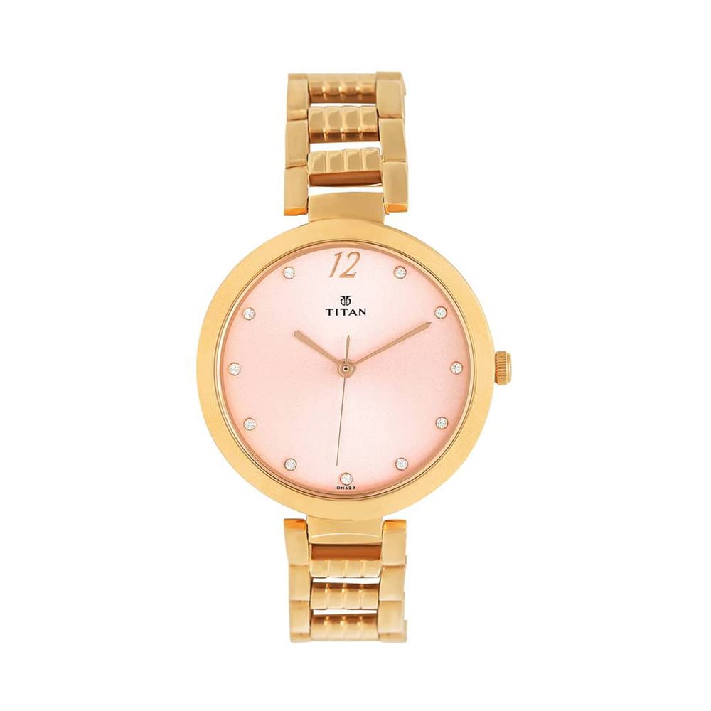 Titan Sparkle Women’S Watch With Swarovski Crystals | Quartz, Water Resistant, Mesh Or Leather Band (Pink2)