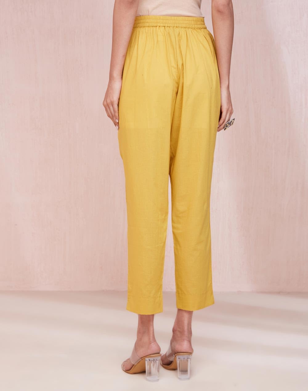 Fabindia WomenS Regular Pant (2124217Mustard_Mustard
