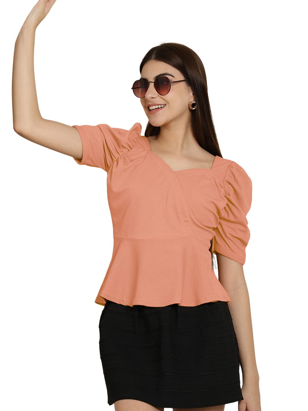 Tee Projekt Solid Stylish Casual Slim Fit Top & Tunic for Women & Girls|| Trendy Western Tops for Women