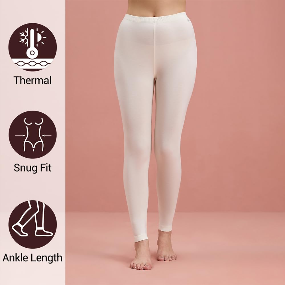 NYKD Luxe Thermal Leggings-NYOE06 White