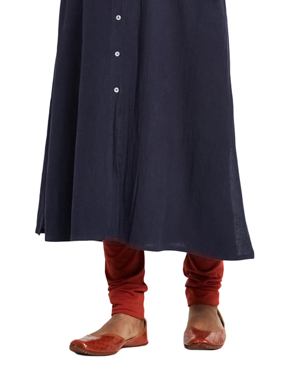 Fabindia Women's Orange Cotton Churidar