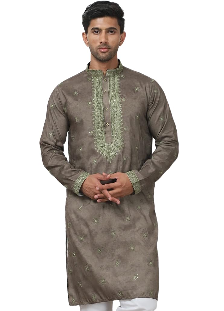 Jompers Mens Embroidered & Sequin Kurta