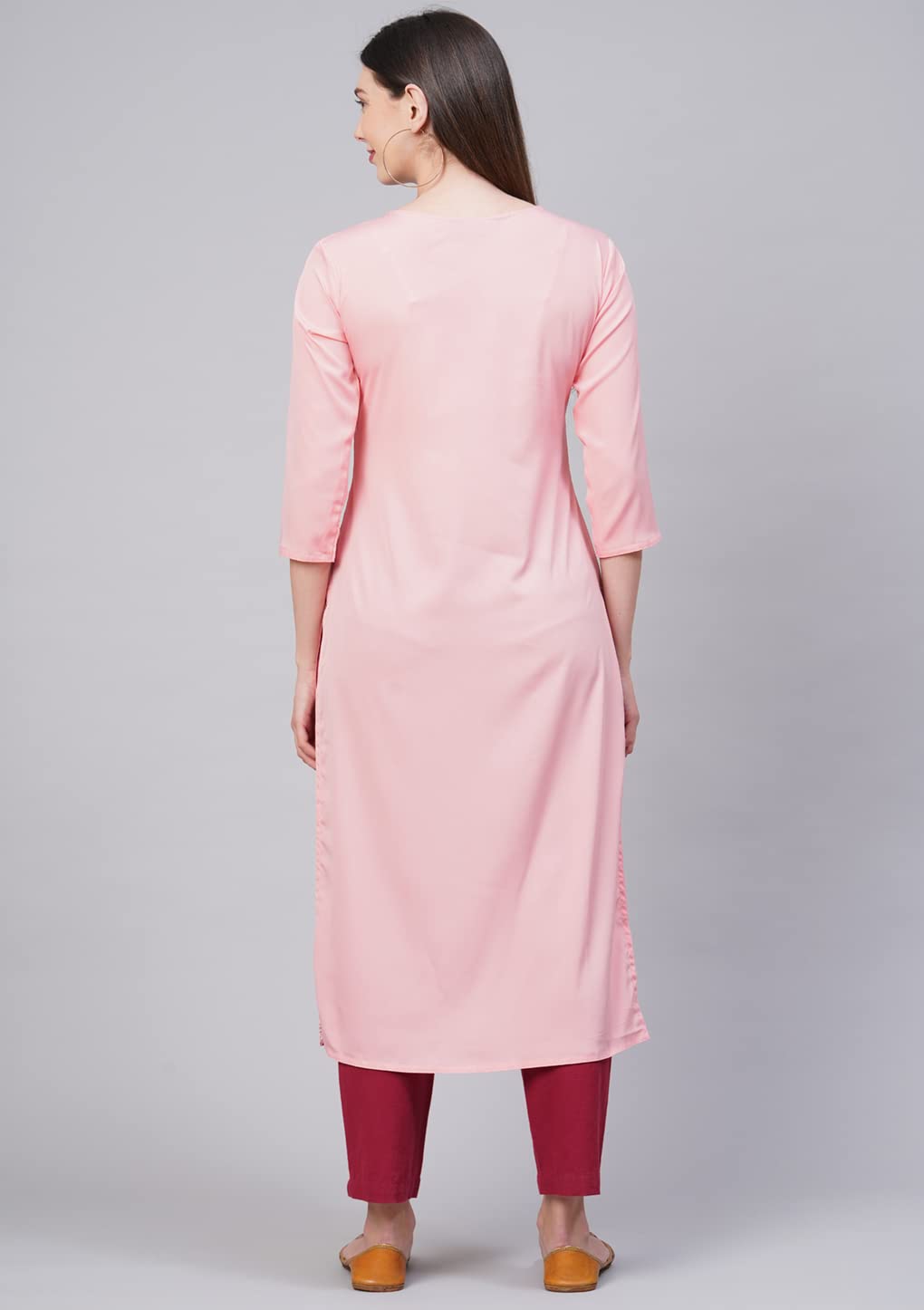 ANNI DESIGNER Women's Crepe Straight Kurta