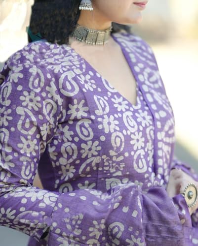 Alvami Womens Rayon Regular Kurta Set (Raazi_Purple