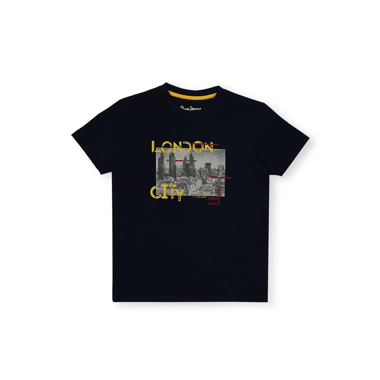 Pepe Jeans BoyS Regular Fit T-Shirt (Pb503806_Navy Blue