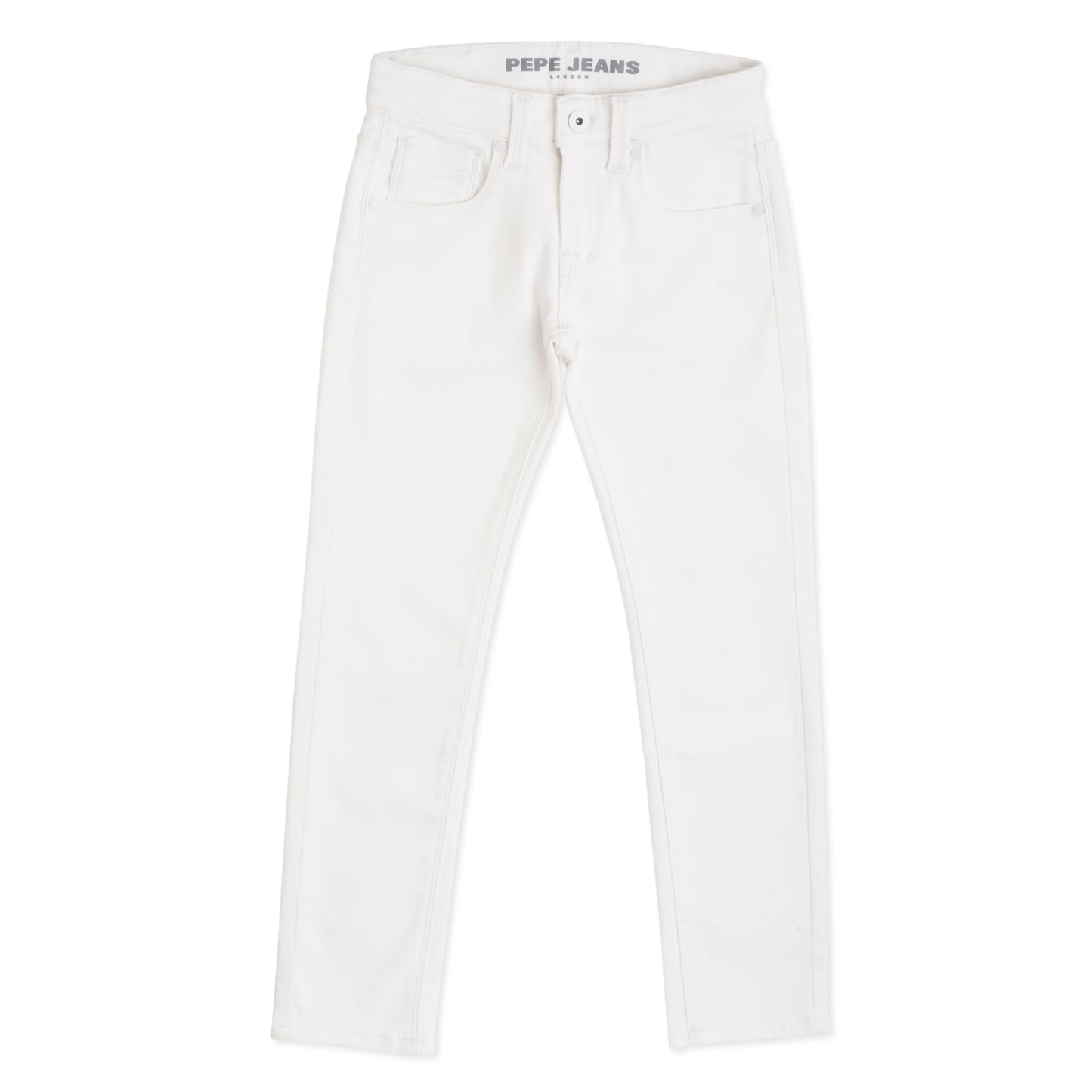 Pepe Jeans Cashed Mid Waist Slim Fit Denim, White Rinse, 14