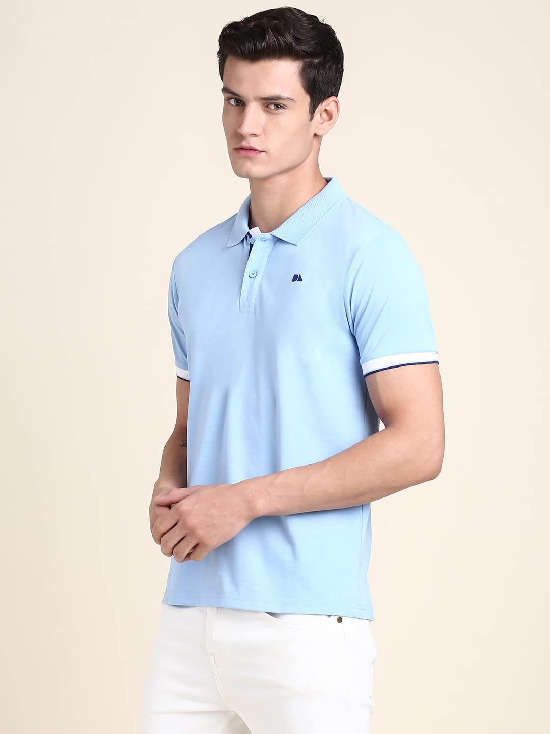 Dennis Lingo MenS Slim Fit Blue Polo T-Shirt