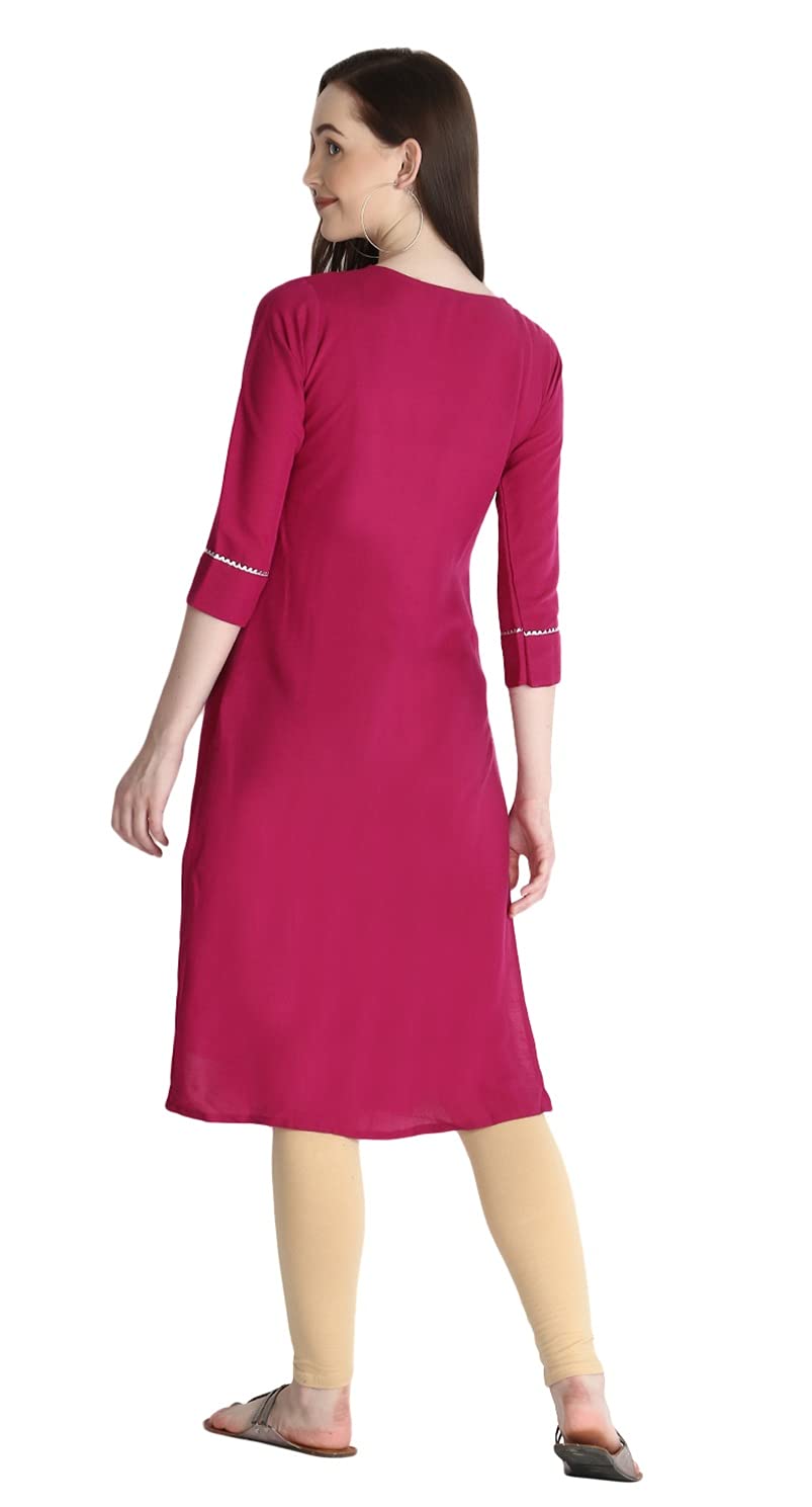 Leriya Fashion Women's Rayon Regular Kurti
