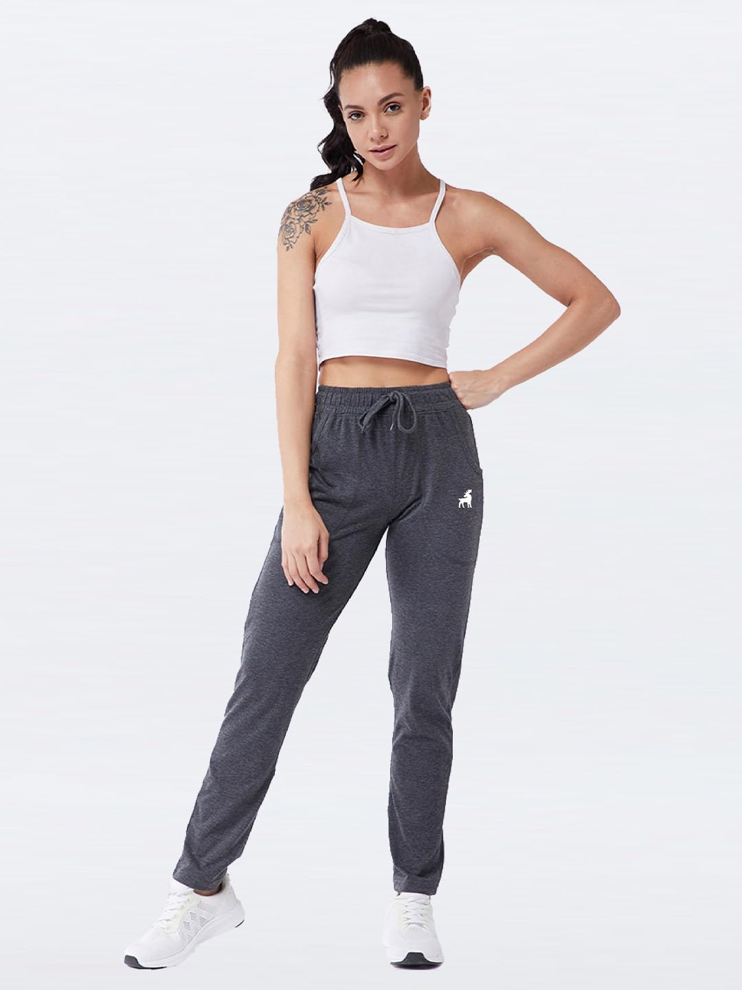 Modeve WomenS Regular Fit Track Pants (4101_Grey