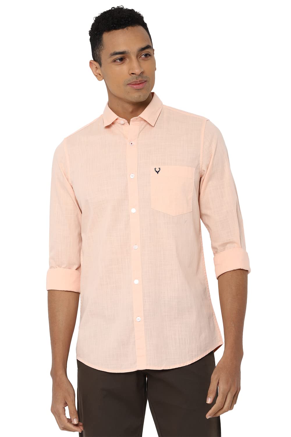 Allen Solly Men Slim Fit Solid Casual Formal Cotton Shirt