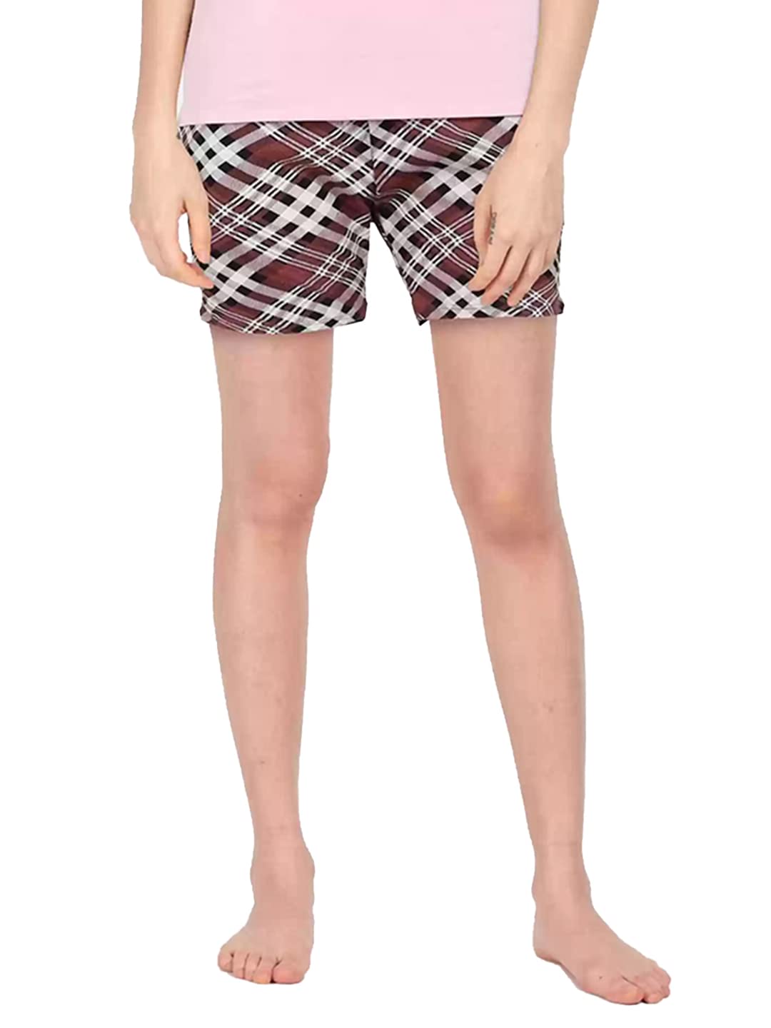 Lyra Pure Cotton Printed Night Shorts For Women