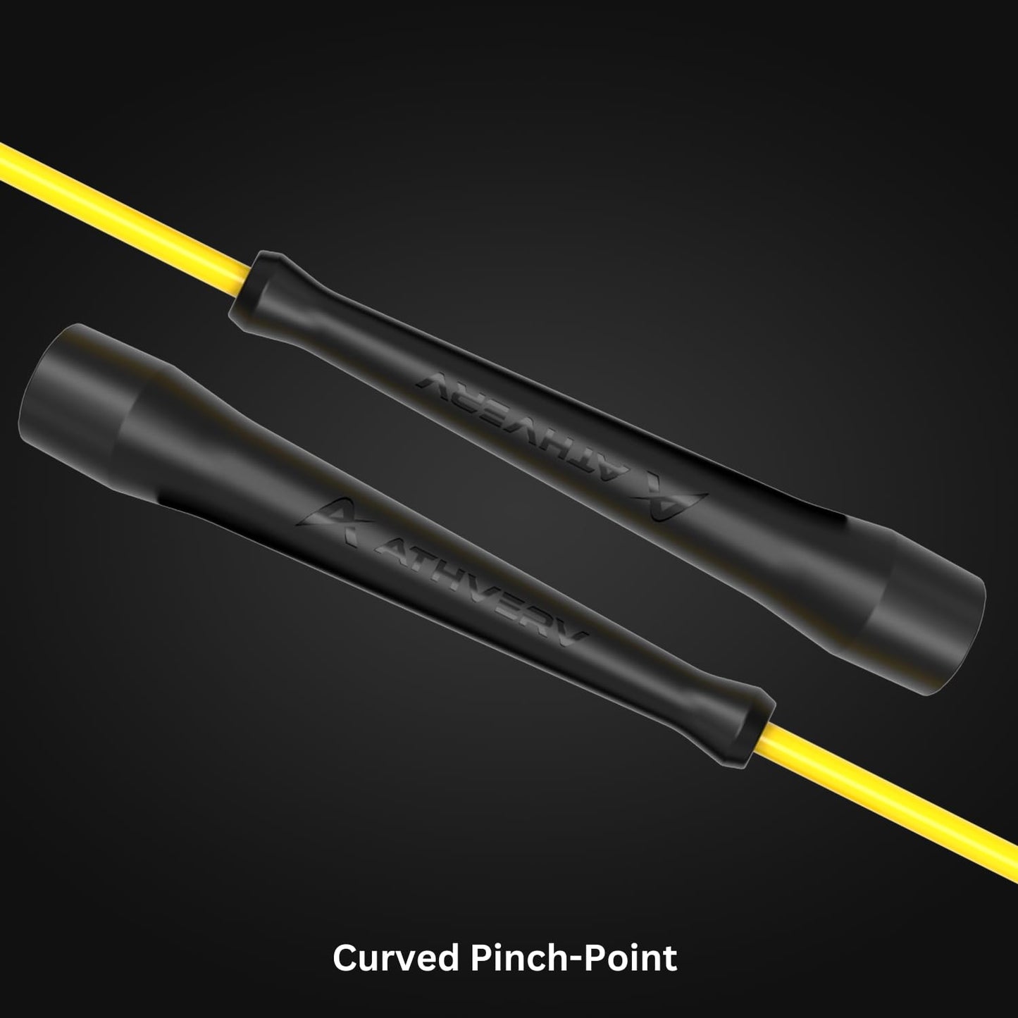 ATHVERV Pro Boxer Jump Rope - Speed Skipping Rope for Boxing Workout, Yellow, PVC Material