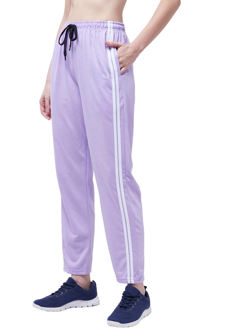 Pivl Striped Womens Lavender Track Pant