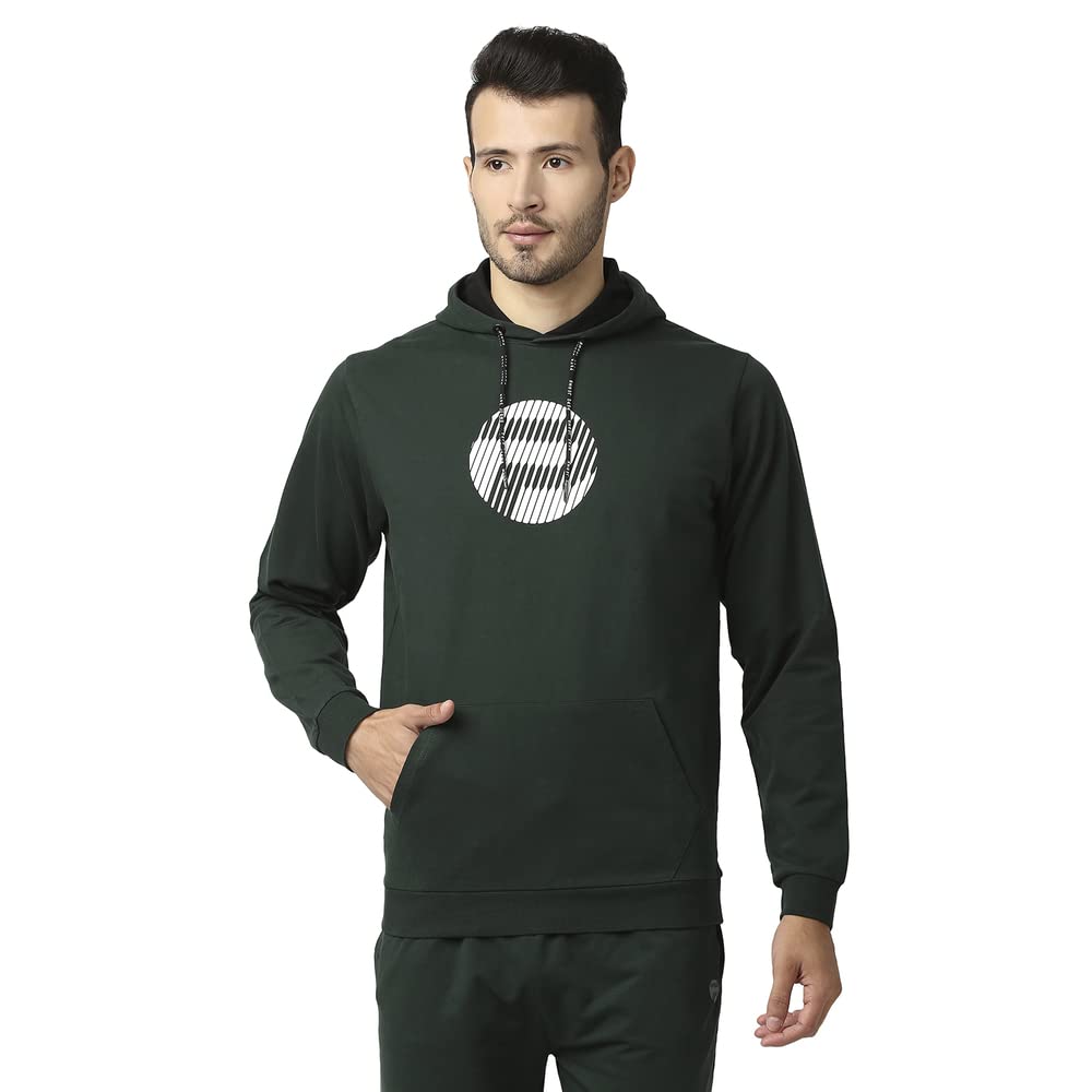 Pepe Jeans Mens Boyd Placement Printed Sweatshirt, Bottle Green,L