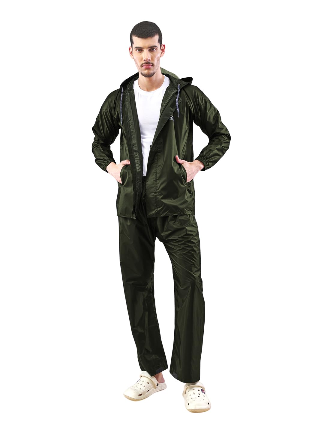 Lux Venus Plain Tapping Rain Suit For Men Navy Blue