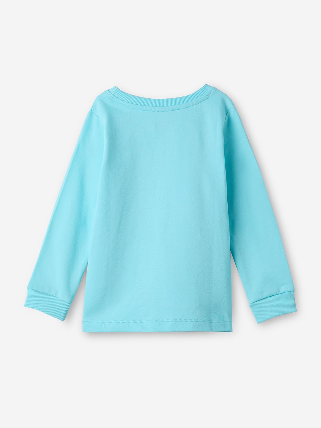 The Souled Store Official Powerpuff Girls: Girl Power Bubbles Girls Cotton Blue Graphic Print Full Sleeve T-Shirts