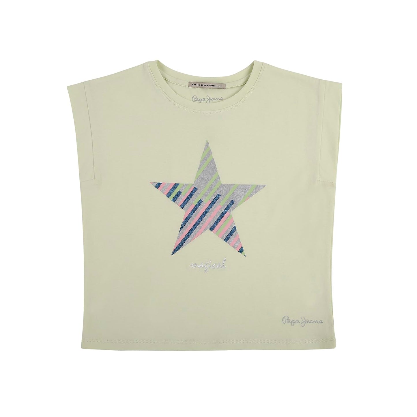 Pepe Jeans GirlS Regular T-Shirt (Pg502886_Lime 8)