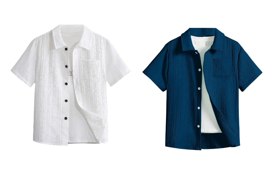 TAGAS Boys Regular Fit Shirt (BS-2033(Combo)_White-RAMA
