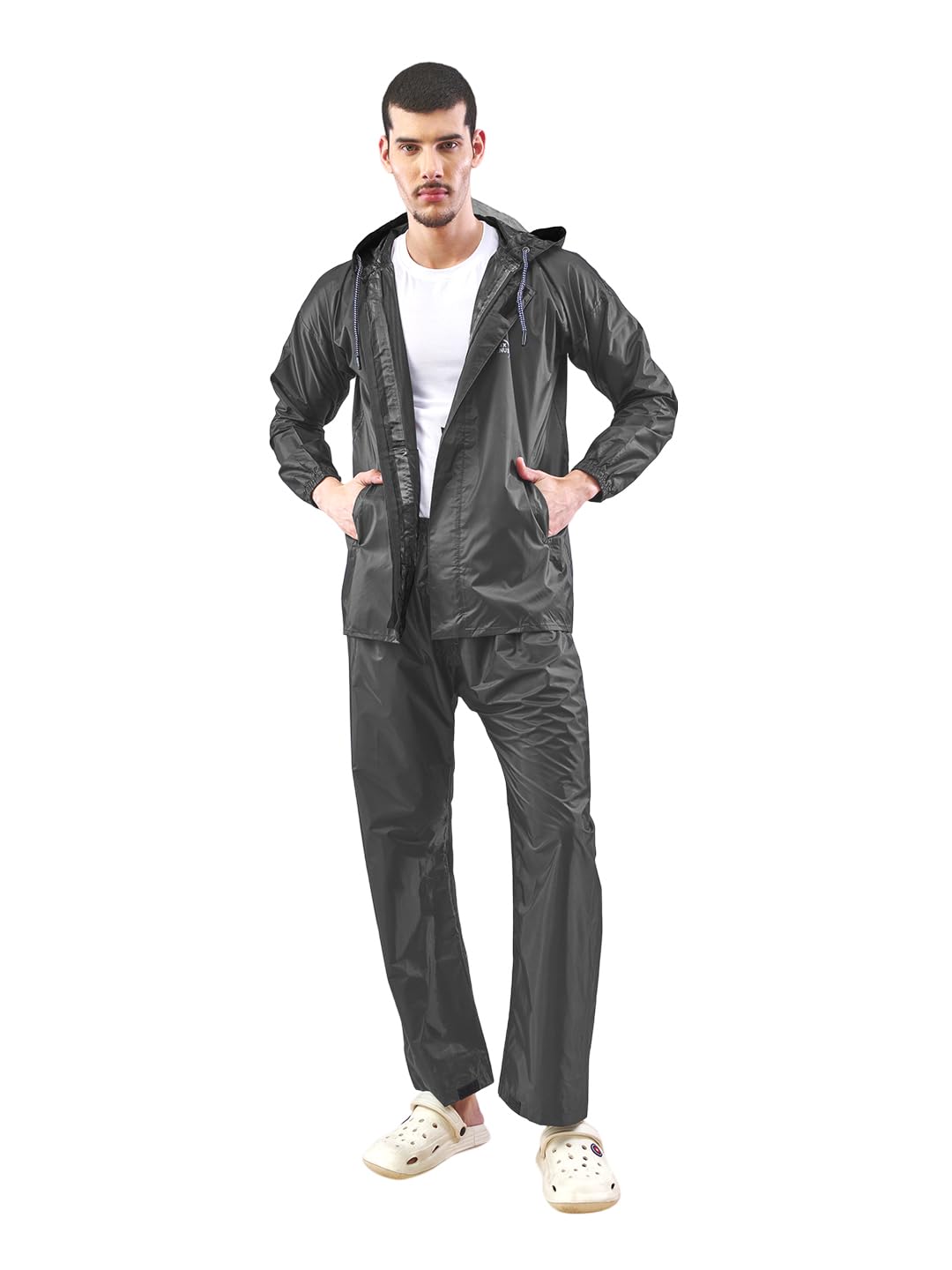 Lux Venus Plain Tapping Rain Suit For Men Grey