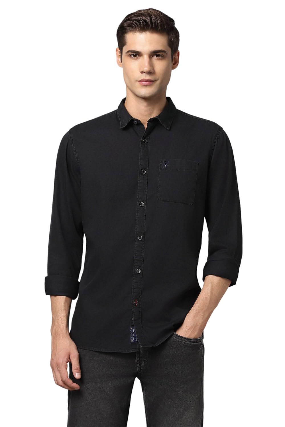 Allen Solly Men Solid Casual Cotton Full Sleeve Shirt