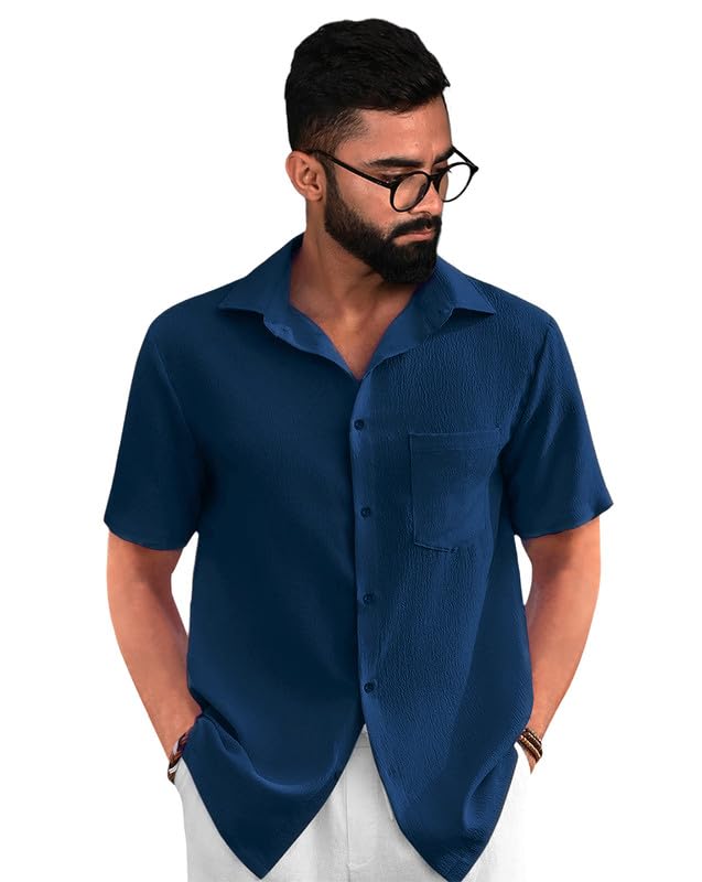 Tee Projekt Textured Shirts for Men || Casual Shirt for Men || Comfortable and Stylish for Every Wardrobe Teal