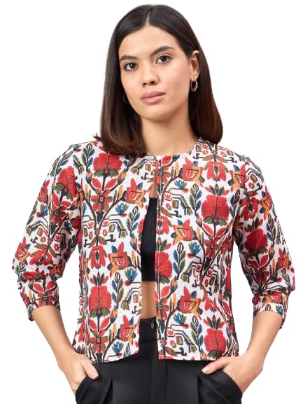 Style Quotient Women Ethnic Printed Shrug Multicolour