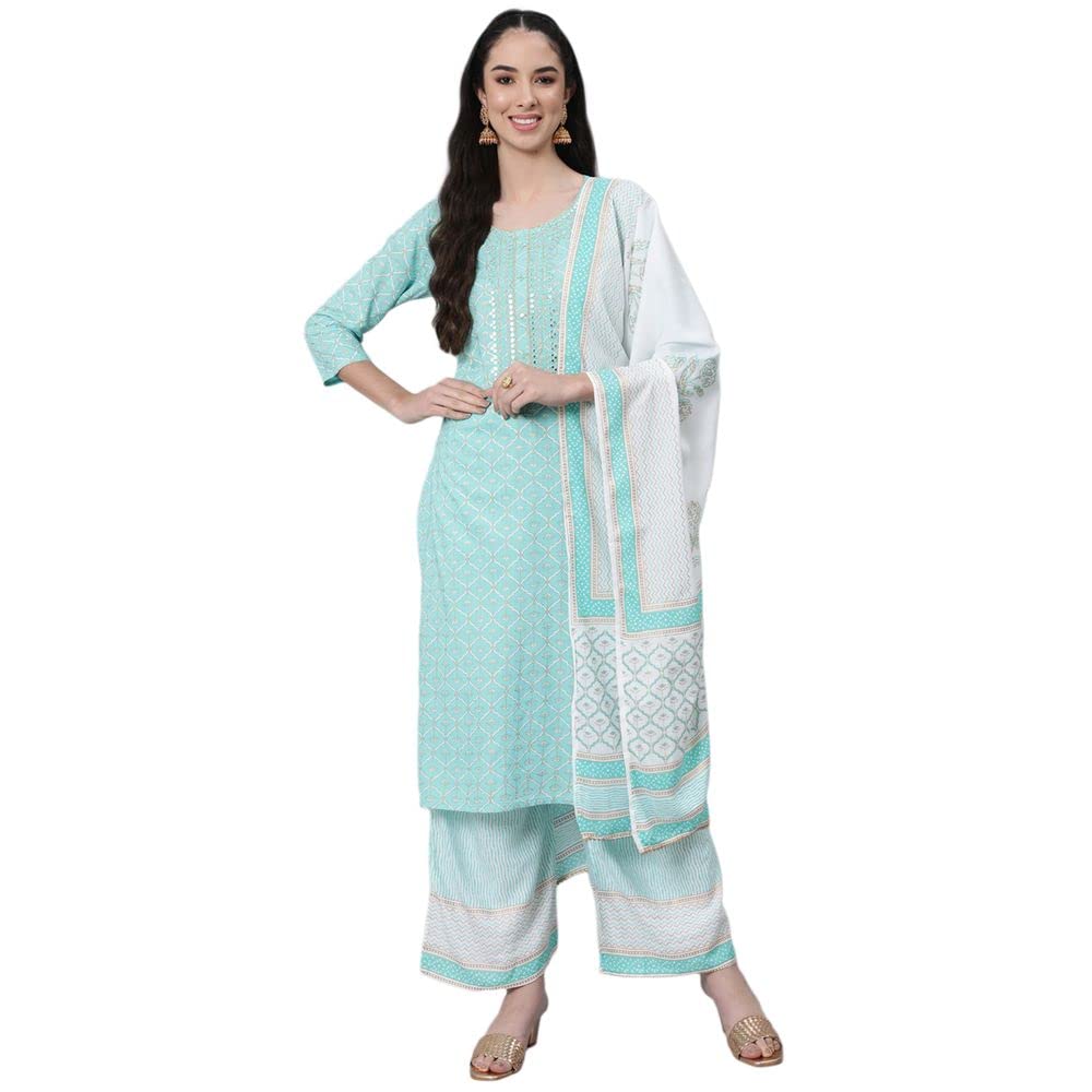 anubhutee Women Kurta Palazzo with Dupatta Set