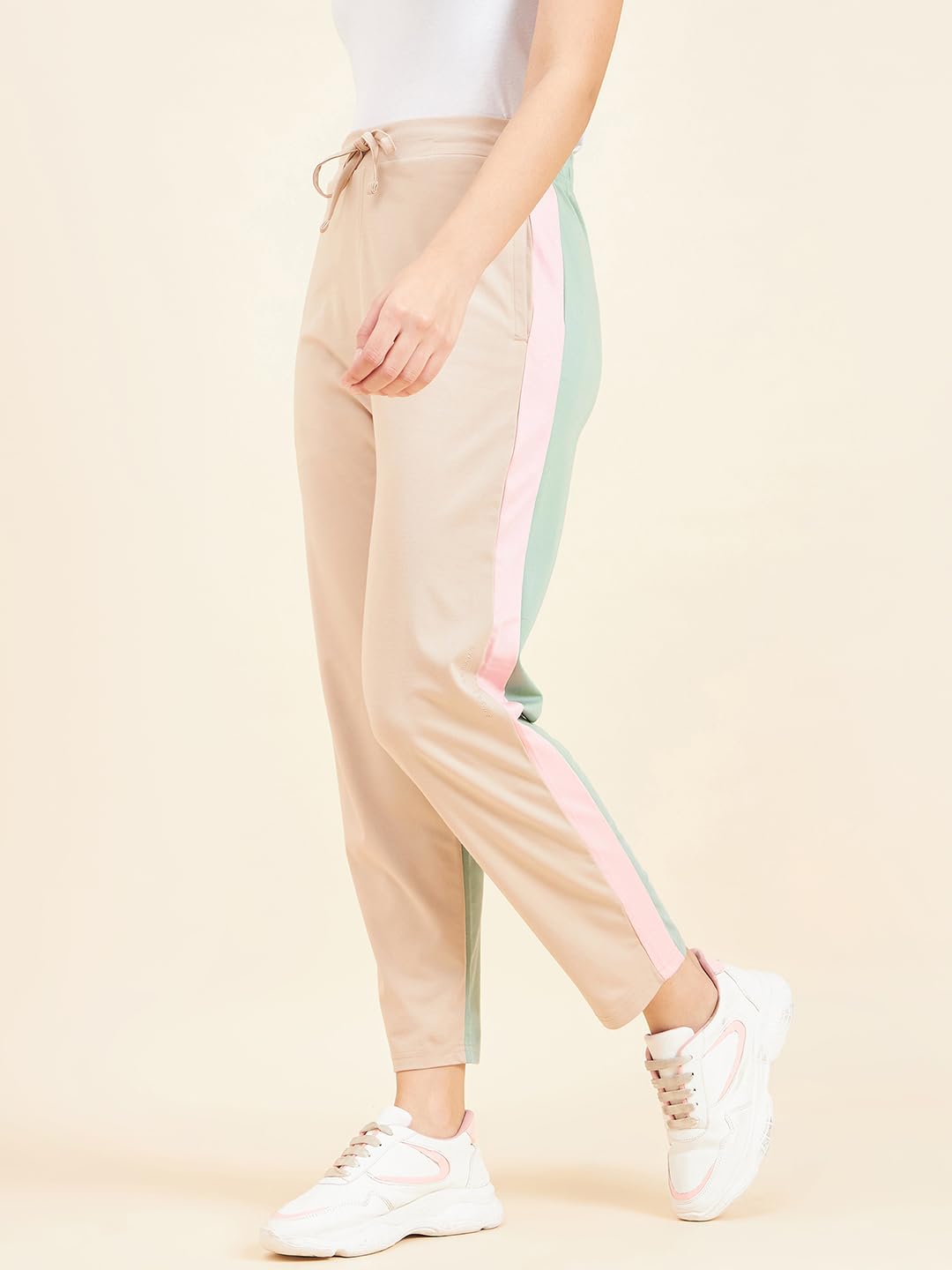 Sweet Dreams Womens Regular Pants (LP-3005AWCO_Beige