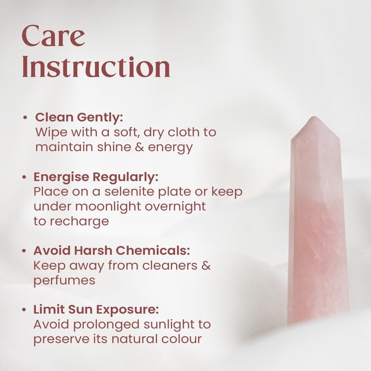 Astrotalk Love Attraction Crystal Tower | Natural Rose Quartz Stone for Self-Love, Harmony & Relationship Energy | Vastu Items for Home Decor | Gift for Man & Woman | Valentine Gift for Girlfriend