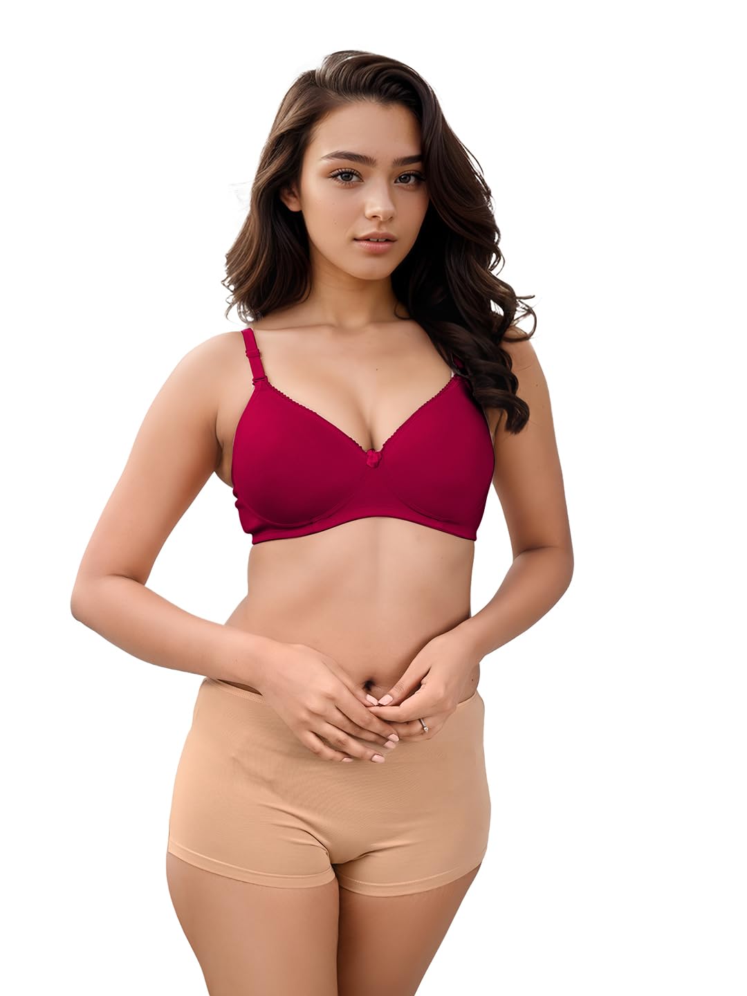 Lux Venus 3/4Th Coverage Padded Bra With Adjustable Bra Fuchsia