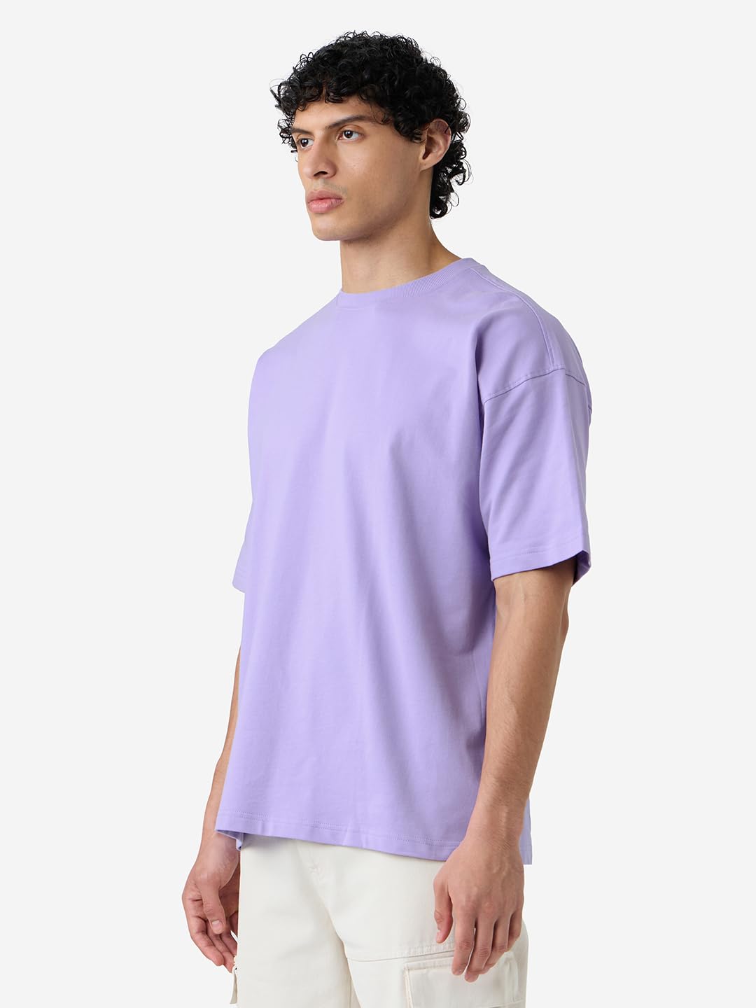 The Souled StoreSolids: Deep LavenderOversized T-Shirts