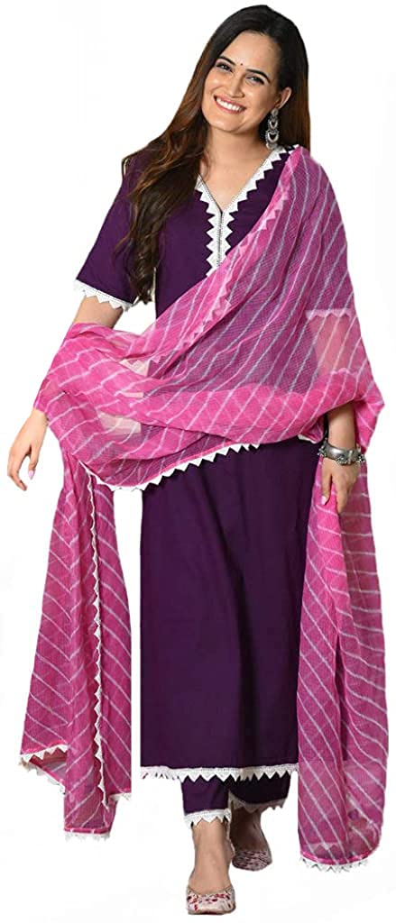GoSriKi Womens Kurta and Pants & Dupatta
