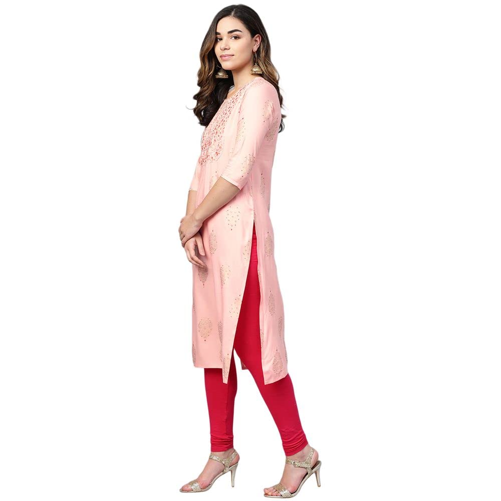 anubhutee Women's Viscose Rayon Straight Kurta