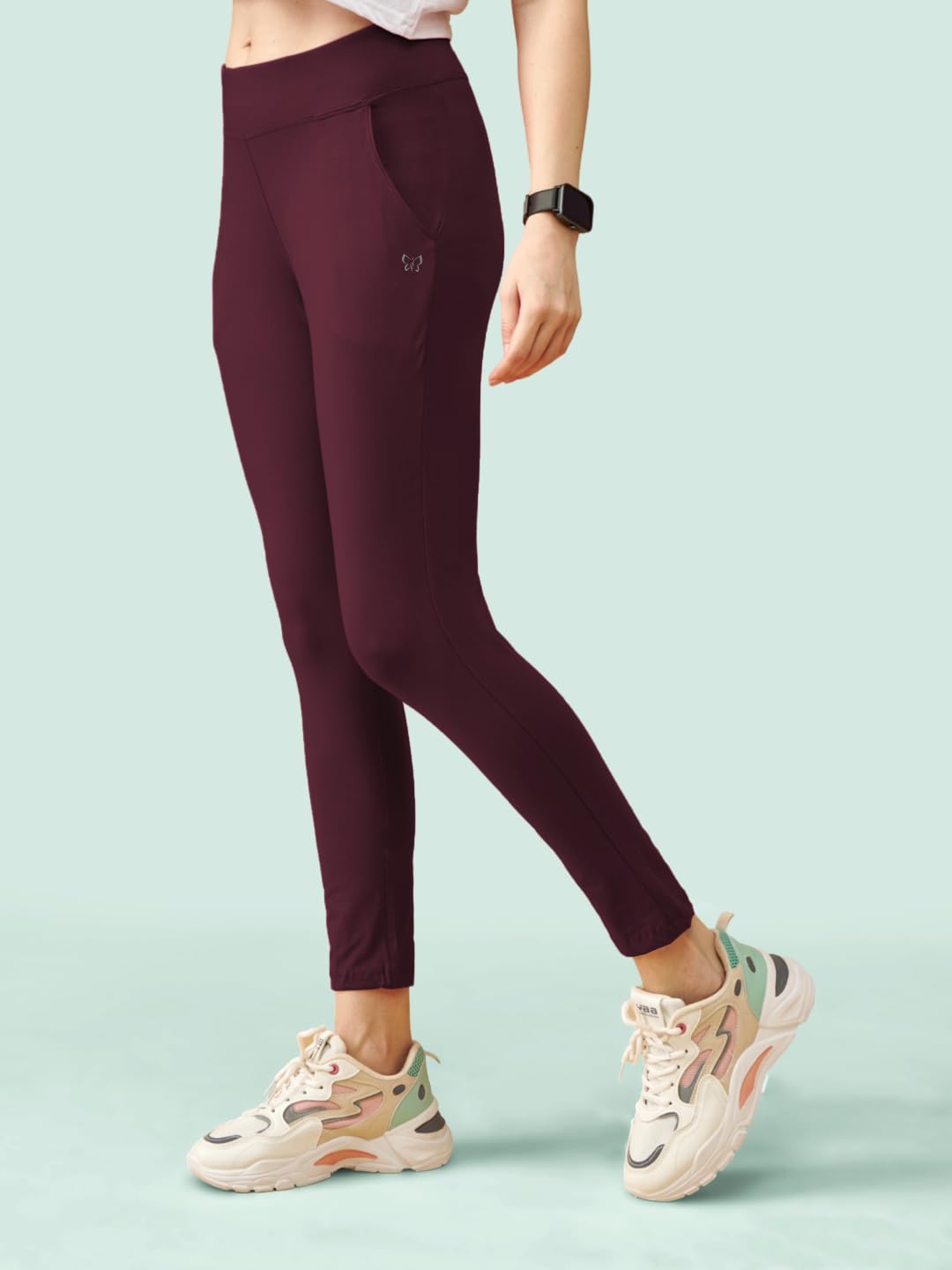Lyra Premium Cotton Lycra High Waist Ankle Leggings For Women