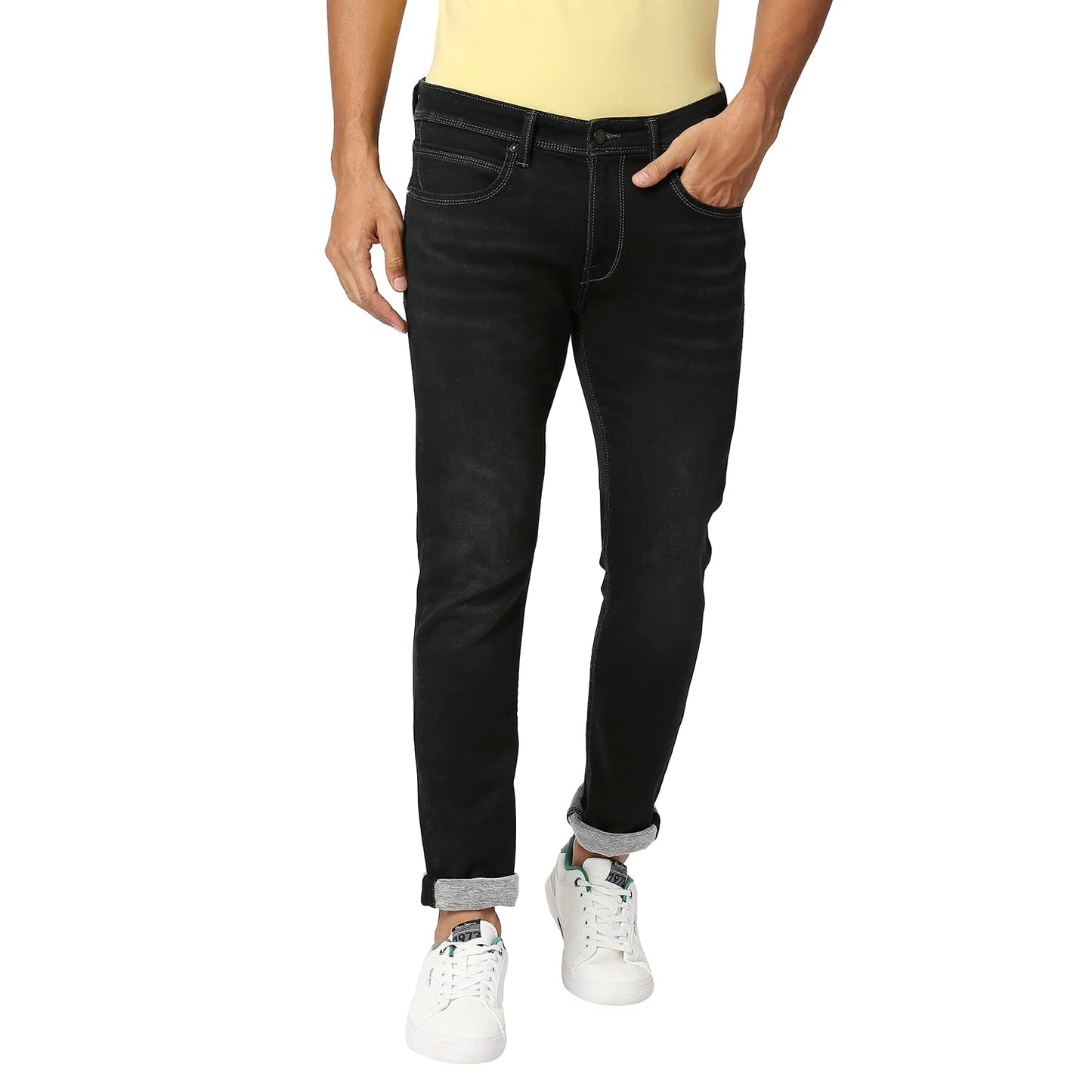 Pepe Jeans Tapered Vapour Tapered Fit Low Waist Jeans, Black Used, 28