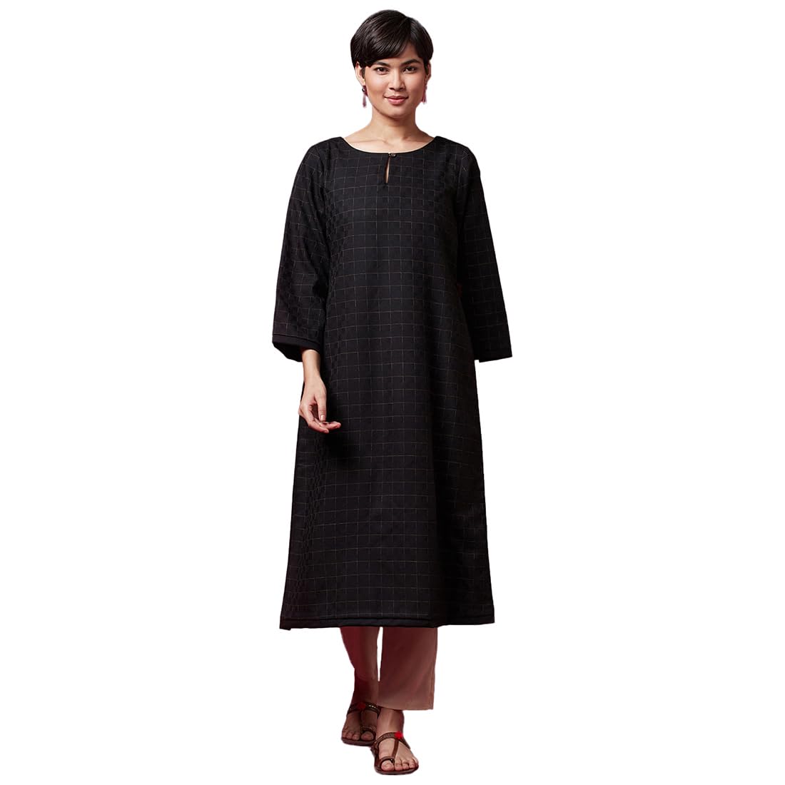 Fabindia Women's Wool Regular Kurta