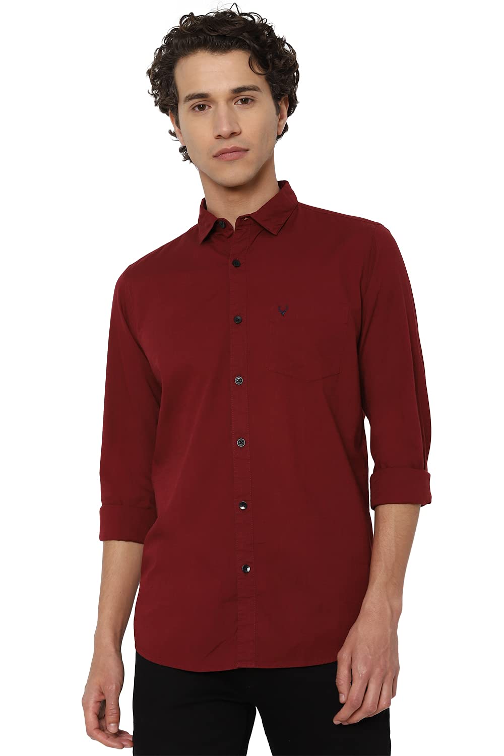 Allen Solly Men Slim Fit Solid Shirt