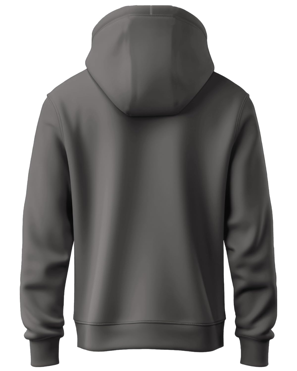 ADRO Mens Cotton Neck Hooded Sweatshirt (H24-AME-SG_Steel Grey
