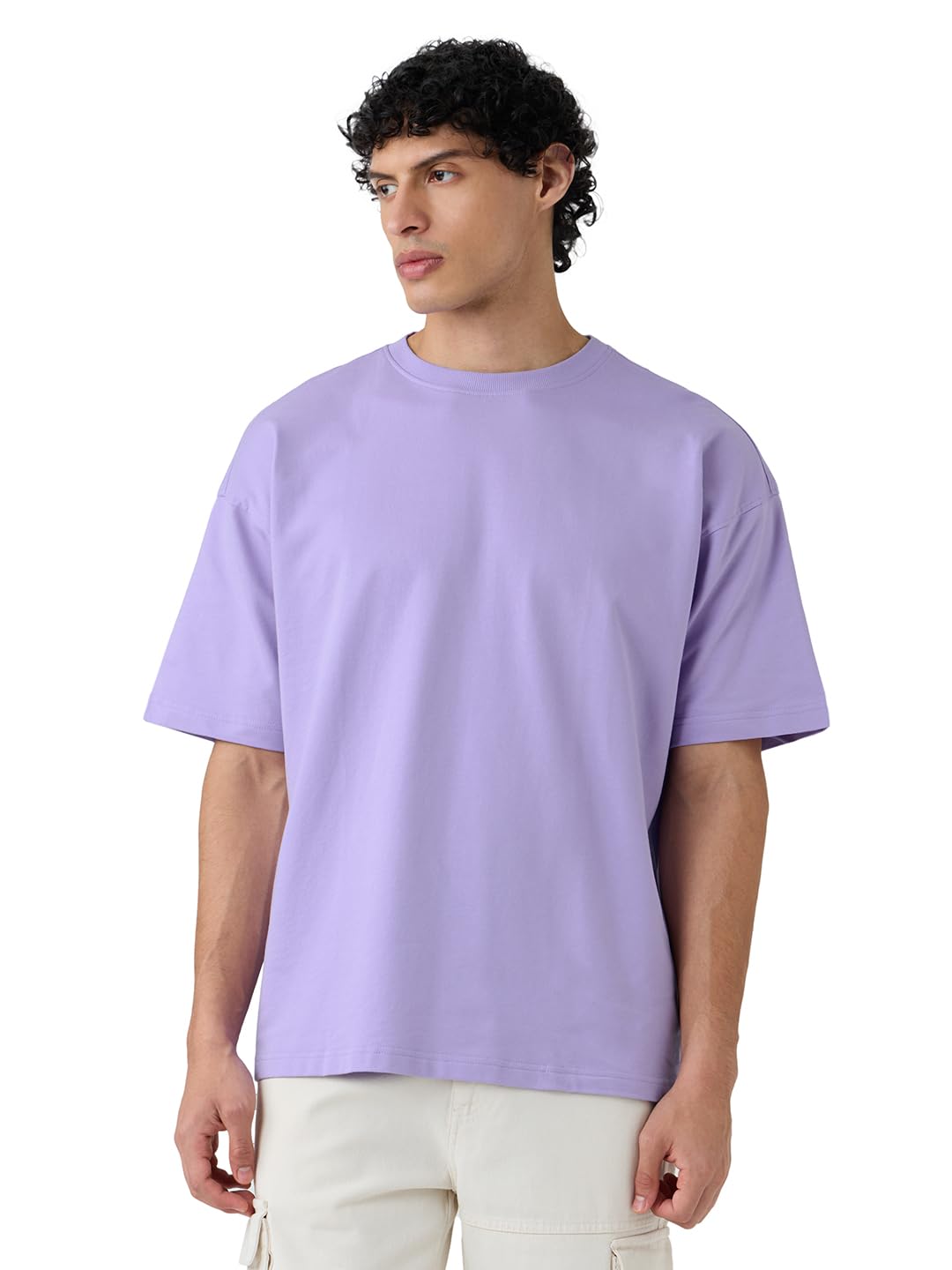 The Souled StoreSolids: Deep LavenderOversized T-Shirts