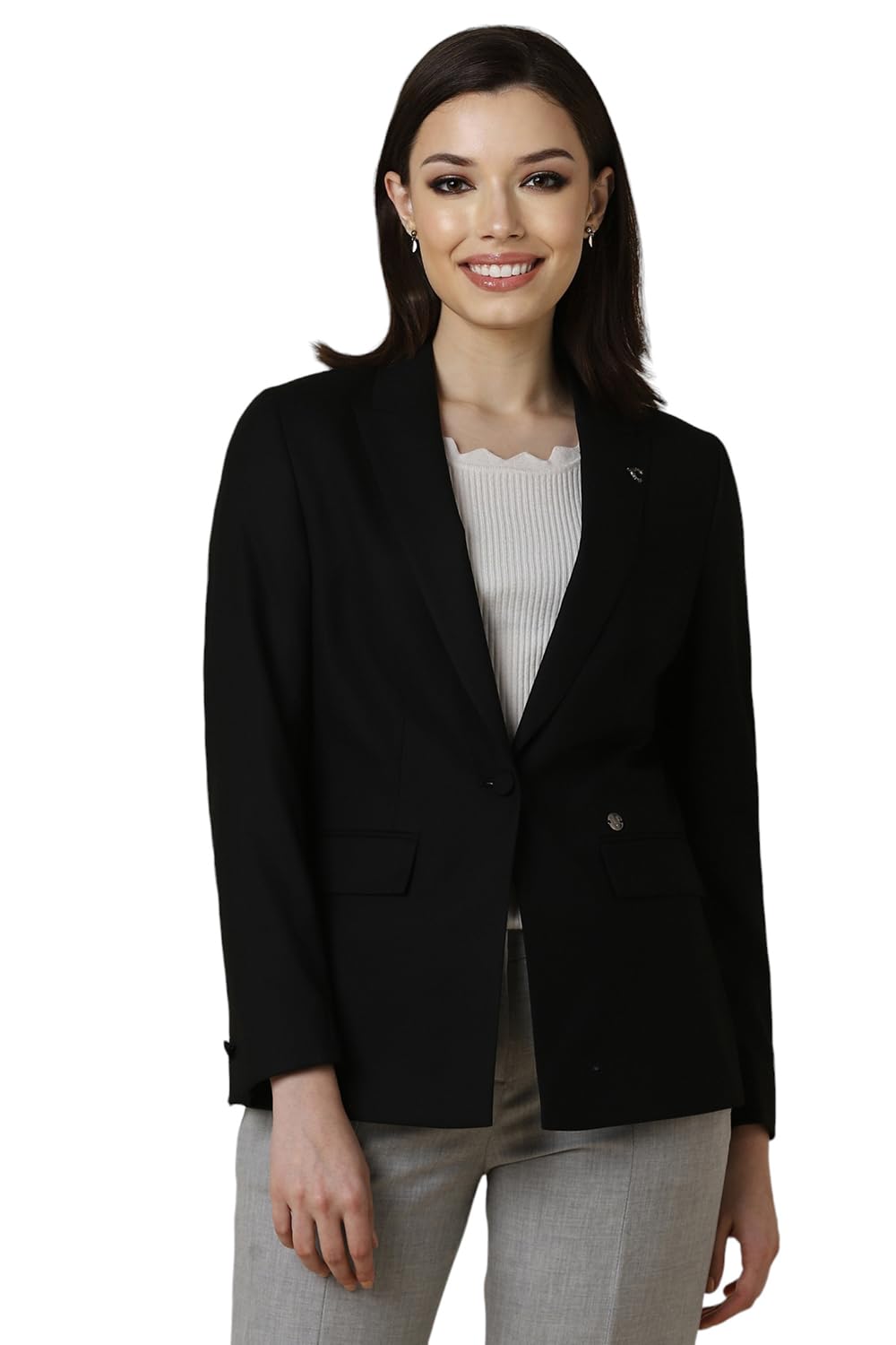 Allen Solly Women Regular Fit Solid Blazer