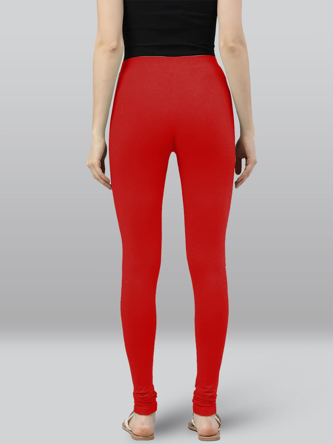 Lyra Premium Viscose Full Length Churidar Leggings For Women Red