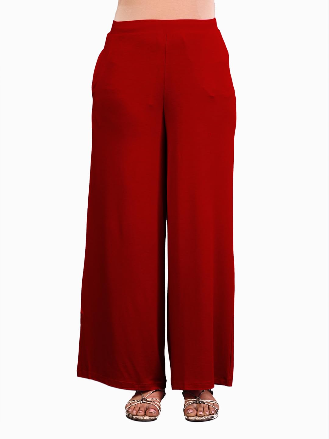 Lyra Viscose Palazzo For Women Red