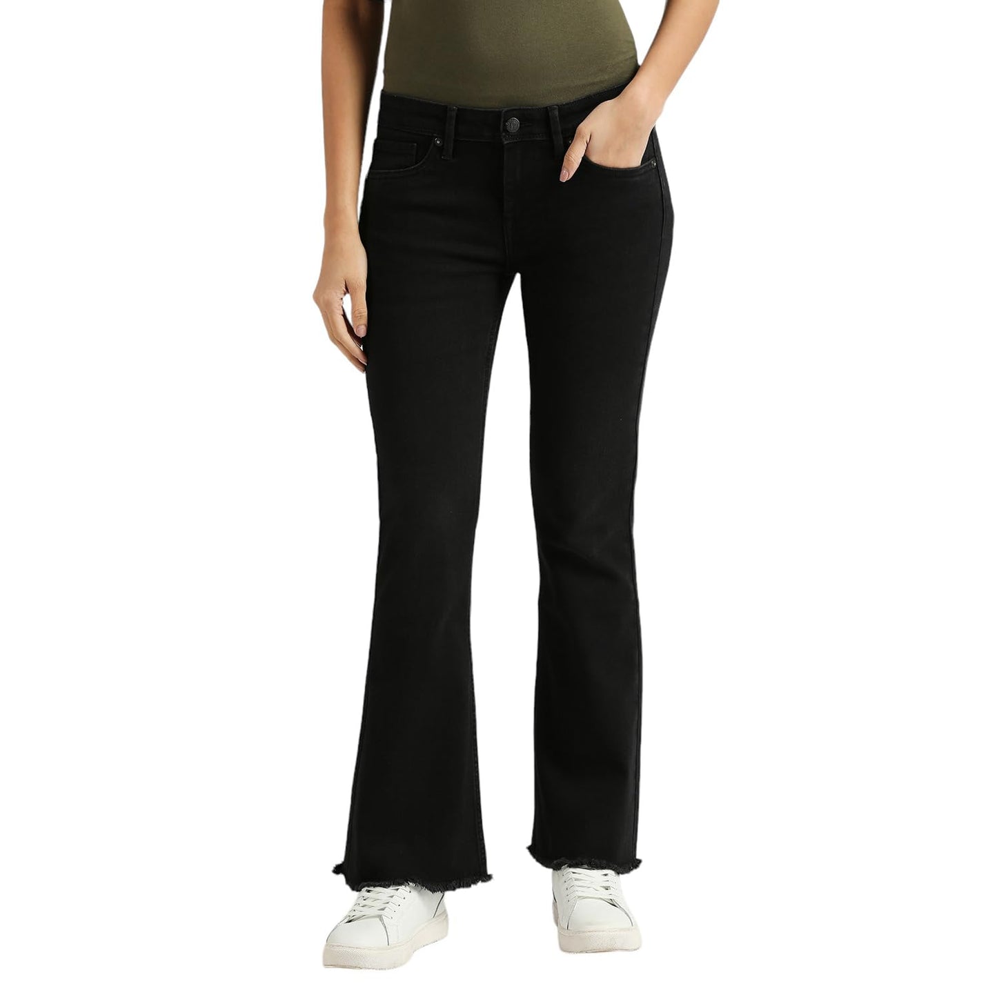 Pimlico Slim Fit Mid Waist Flare Leg Jeans