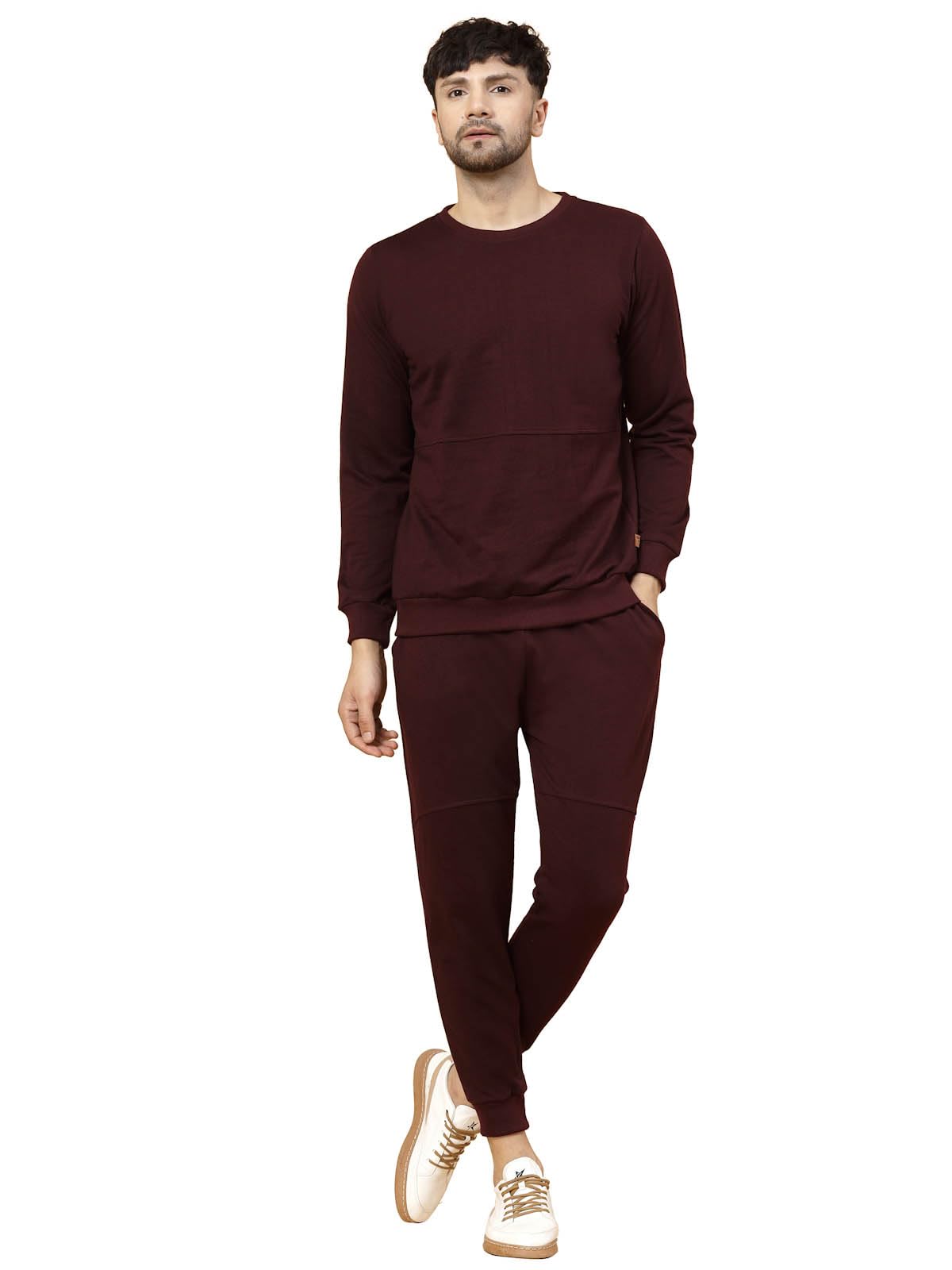 Rigo Round Neck Full Sleeve Terry Track Suit For Men | Regular Fit Plus Sizes Tracksuit for Mens | Co-ord Set For Men