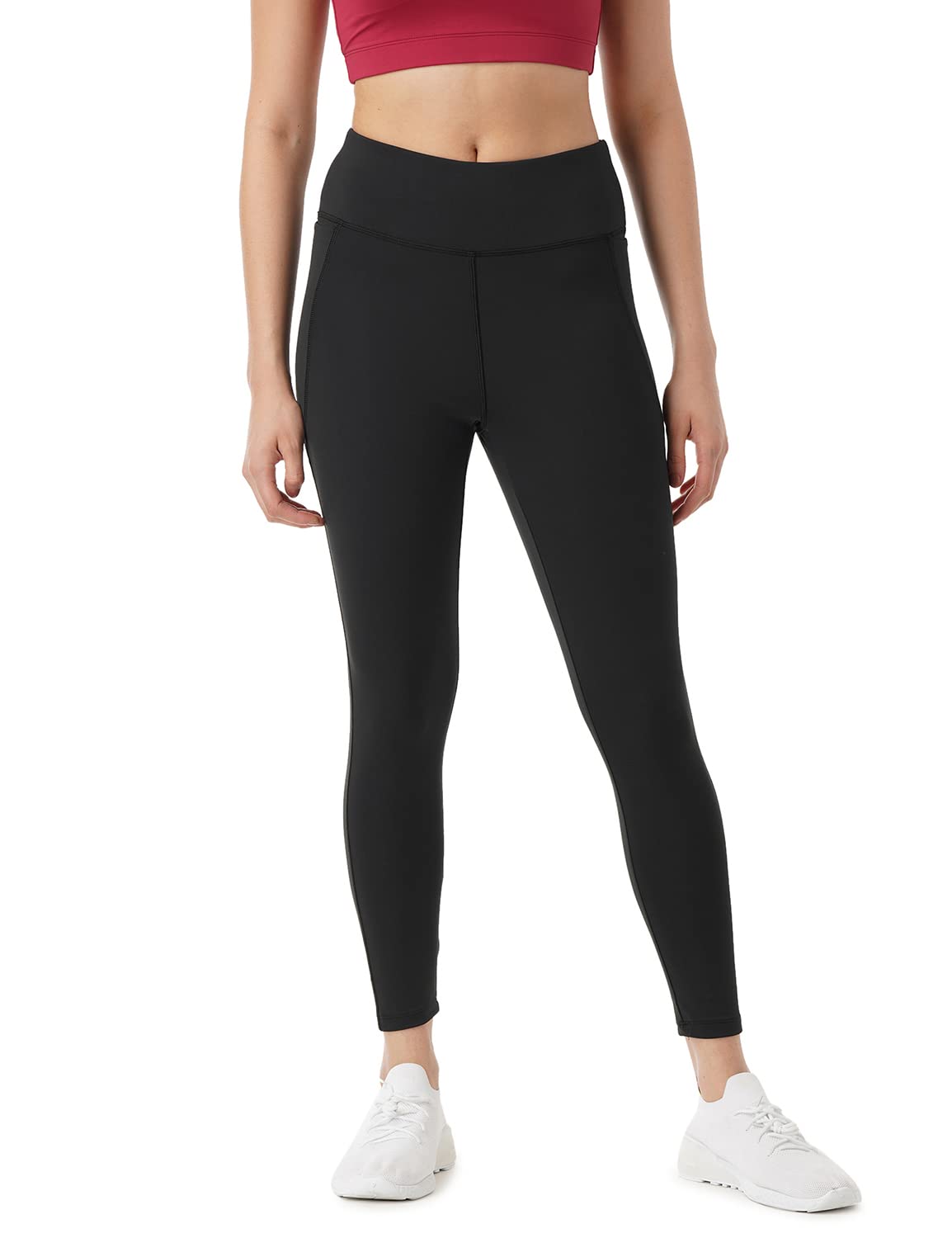 PUMPD Womens Stretchable Leggings -Two Deep Side Pockets, Ankle Length, Lightweight, Anti-Odor, Squat Proof, Dry Tech, Ultra Sof