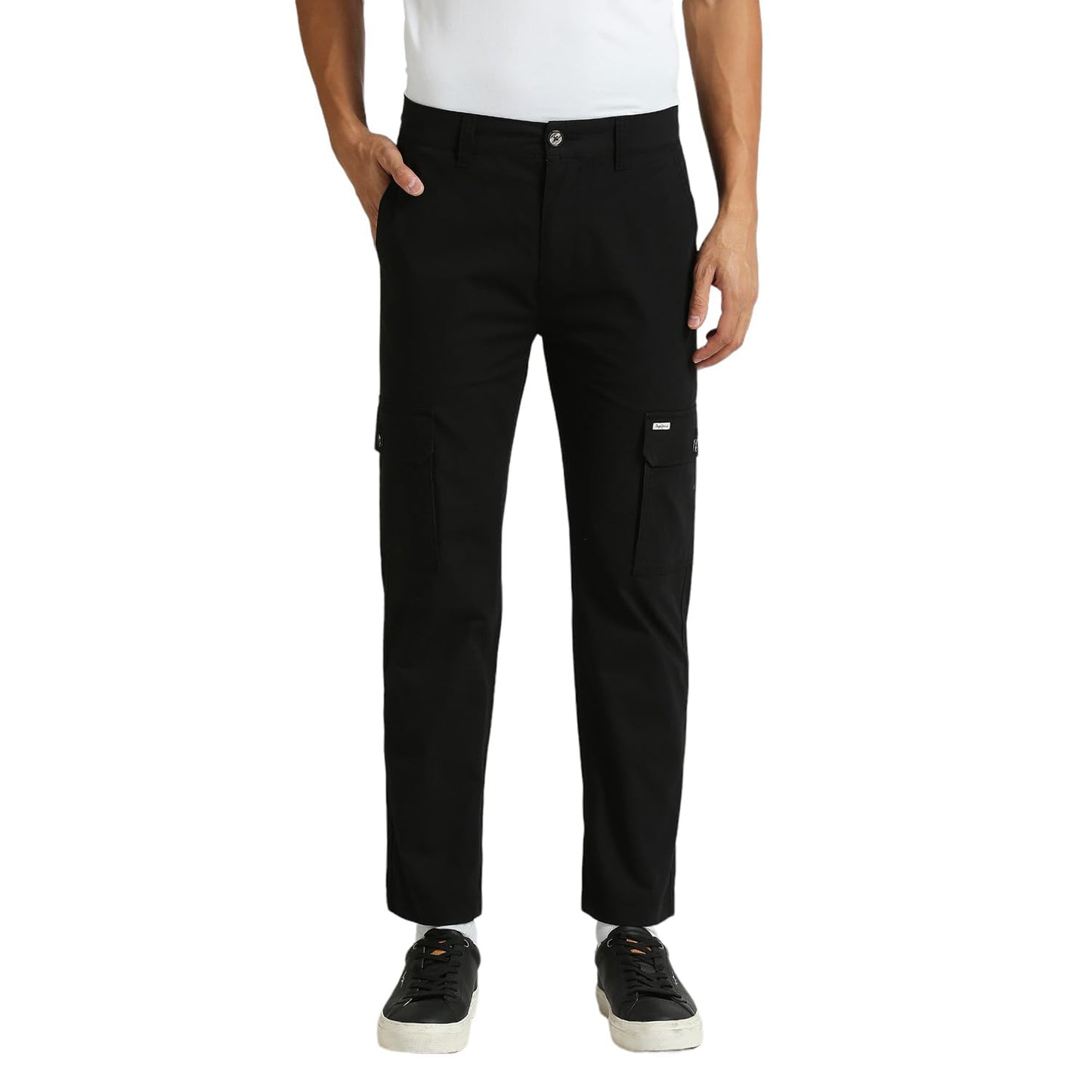 Pepe Jeans MenS Straight Casual Pants (Pm211777_Black