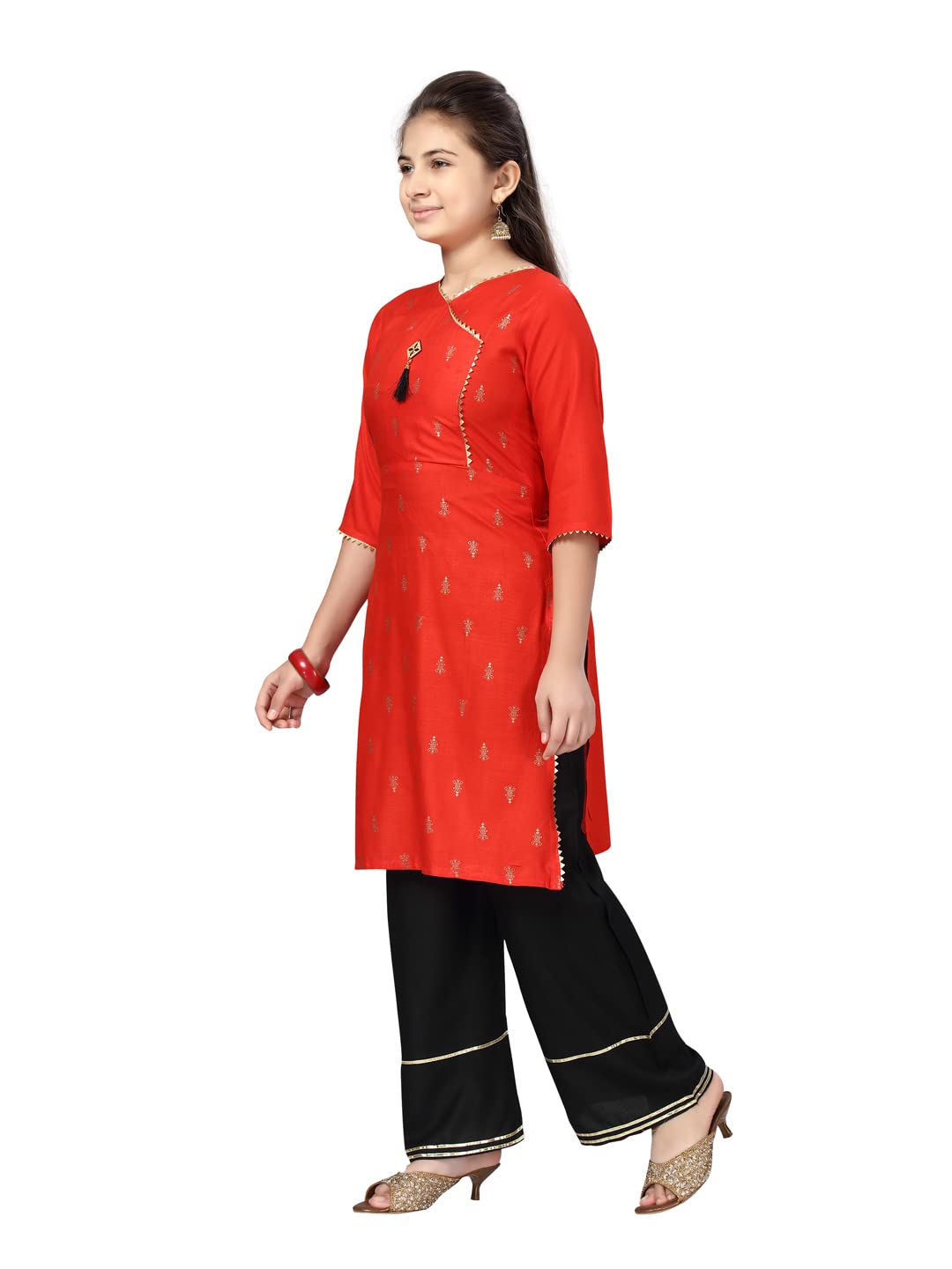 Aarika Girl'S Cotton Regular Tunic Shirt